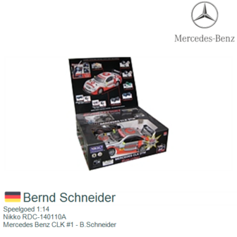 Speelgoed 1:14 | Nikko RDC-140110A | Mercedes Benz CLK #1 - B.Schneider