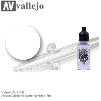  | Vallejo VAL 71059 | Acryllak Model Air Matte Varnish #17ml