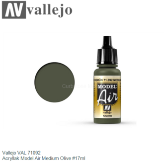  | Vallejo VAL 71092 | Acryllak Model Air Medium Olive #17ml