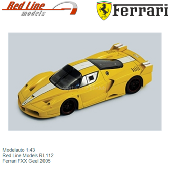 Modelauto 1:43 | Red Line Models RL112 | Ferrari FXX Geel 2005