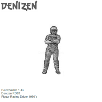 Bouwpakket 1:43 | Denizen RD20 | Figuur Racing Driver 1960`s