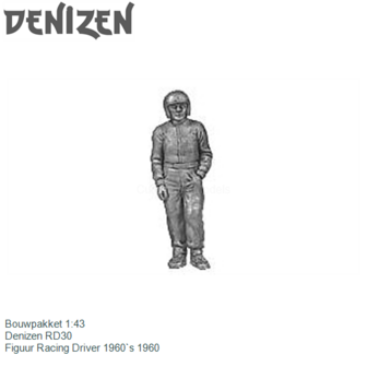 Bouwpakket 1:43 | Denizen RD30 | Figuur Racing Driver 1960`s 1960