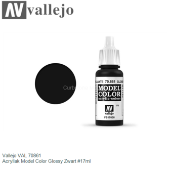  | Vallejo VAL 70861 | Acryllak Model Color Glossy Zwart #17ml