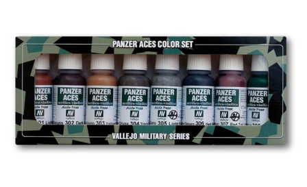  | Vallejo Val70122 | Acryllak Panzer Aces Set No 1 Rust, Tracks, Rubber&hellip;