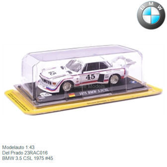 Modelauto 1:43 | Del Prado 23RAC016 | BMW 3.5 CSL 1975 #45