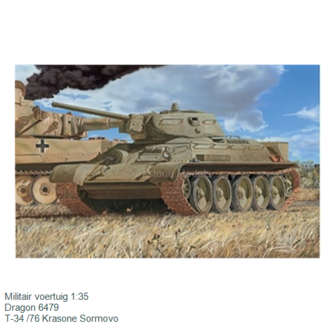 Militair voertuig 1:35 | Dragon 6479 | T-34 /76 Krasone Sormovo