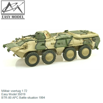 Militair voertuig 1:72 | Easy Model 35019 | BTR-80 APC Battle situation 1994