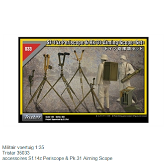 Militair voertuig 1:35 | Tristar 35033 | accessoires Sf.14z Periscope &amp; Pk.31 Aiming Scope