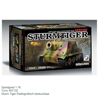 Speelgoed 1:16 | Torro 407132 | Sturm Tiger Radiografisch bestuurbaar
