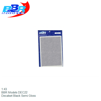 1:43 | BBR Models DEC22 | Decalset Black Semi Gloss