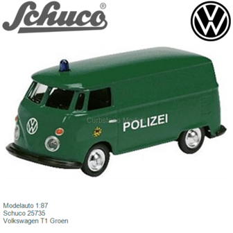 Modelauto 1:87 | Schuco 25735 | Volkswagen T1 Groen