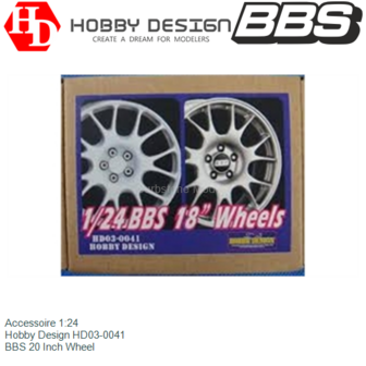 Accessoire 1:24 | Hobby Design HD03-0041 | BBS 20 Inch Wheel