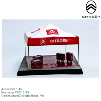 Accessoire 1:43 | Promocar PRO10183 | Citro&euml;n Stand Diorama Rood / Wit