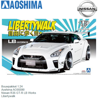 Bouwpakket 1:24 | Aoshima AO05590 | Nissan R35 GT-R LB Works | Libertywalk
