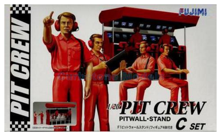 Bouwpakket 1:24 | Fujimi Mokei 11332 | Figuren Pit Crew Pitwall Stand