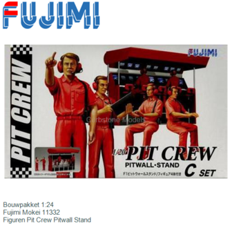 Bouwpakket 1:24 | Fujimi Mokei 11332 | Figuren Pit Crew Pitwall Stand