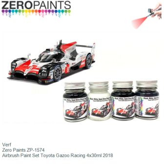 Verf  | Zero Paints ZP-1574 | Airbrush Paint Set Toyota Gazoo Racing 4x30ml 2018