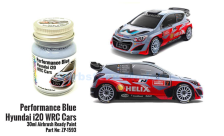 Verf  | Zero Paints ZP-1593 | Airbrush Paint 30ml Performance Blue Hyundai i20 WRC Performance Blue 2019