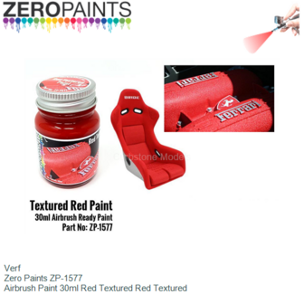 Verf  | Zero Paints ZP-1577 | Airbrush Paint 30ml Red Textured Red Textured