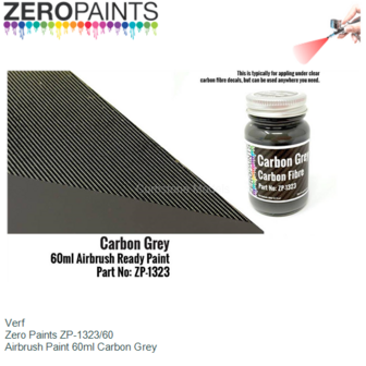 Verf  | Zero Paints ZP-1323/60 | Airbrush Paint 60ml Carbon Grey