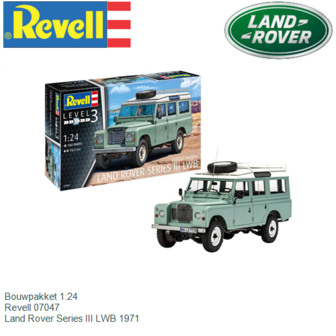 Bouwpakket 1:24 | Revell 07047 | Land Rover Series III LWB 1971