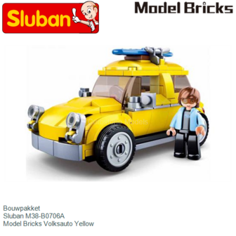 Bouwpakket  | Sluban M38-B0706A | Model Bricks Volksauto Yellow