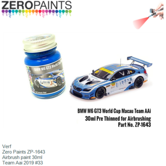 Verf  | Zero Paints ZP-1643 | Airbrush paint 30ml | Team Aai 2019 #33