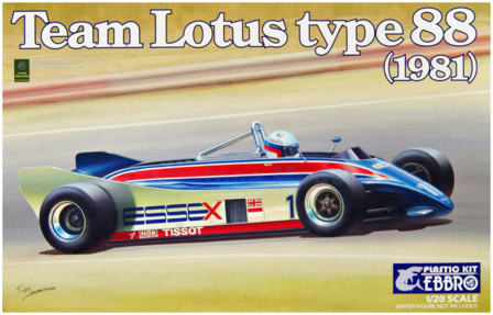 Bouwpakket 1:24 | Ebbro Kits 20011 | Team Essex Lotus 88 Ford Cosworth 1981 - N.Mansell - E.de Angelis