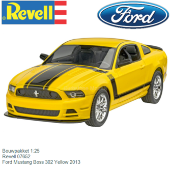 Bouwpakket 1:25 | Revell 07652 | Ford Mustang Boss 302 Yellow 2013