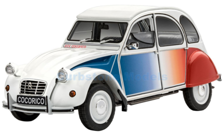 Bouwpakket 1:24 | Revell 07653 | Citro&euml;n 2CV Cocorico Blue / white / red 1986