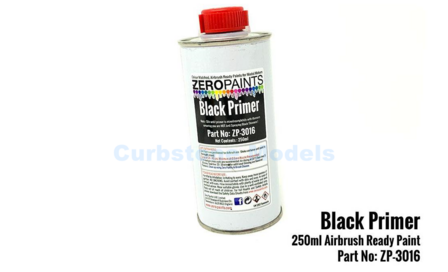  | Zero Paints ZP-3016 | Airbrush Primer / Micro Filler 250ml Black