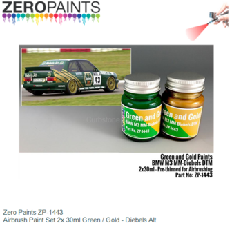  | Zero Paints ZP-1443 | Airbrush Paint Set 2x 30ml Green / Gold - Diebels Alt