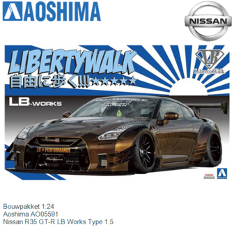 Bouwpakket 1:24 | Aoshima AO05591 | Nissan R35 GT-R LB Works Type 1.5