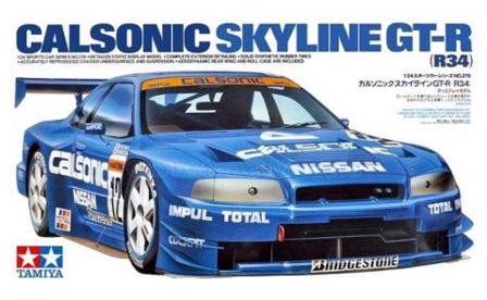 Bouwpakket 1:24 | Tamiya 24219 | Nissan Skyline GT-R R34 GT500 | Calsonic Team Impul 1999 #12 - K.Hoshino - M.Kageyama