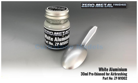  | Zero Paints ZP-M1002 | Airbrush Paint 30ml White Aluminium