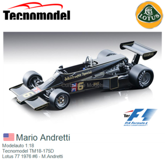 Modelauto 1:18 | Tecnomodel TM18-175D | Lotus 77 1976 #6 - M.Andretti