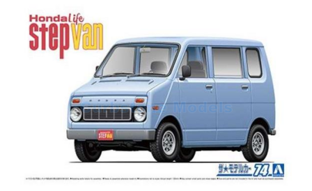 Modelauto 1:20 | Aoshima AO06169 | Honda VA Life Step Van Blue 1974