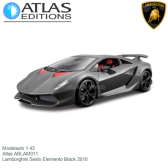 Modelauto 1:43 | Atlas ABLAM011 | Lamborghini Sesto Elemento Black 2010