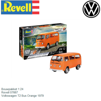 Bouwpakket 1:24 | Revell 07667 | Volkswagen T2 Bus Orange 1979