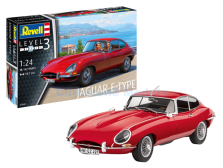 Bouwpakket 1:24 | Revell 07668 | Jaguar E-Type Red 1961