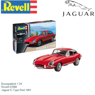 Bouwpakket 1:24 | Revell 07668 | Jaguar E-Type Red 1961