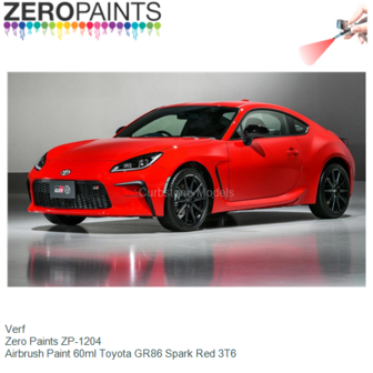 Verf  | Zero Paints ZP-1204 | Airbrush Paint 60ml Toyota GR86 Spark Red 3T6