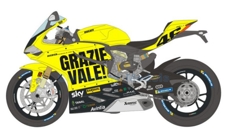 Verf  | Zero Paints ZP-1689 | Airbrush Paint 30ml Ducati Panigale S Grazie Vale Yellow - V.Rossi