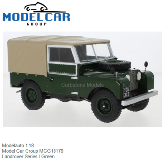 Modelauto 1:18 | Model Car Group MCG18179 | Landrover Series I Green