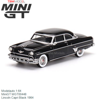 Modelauto 1:64 | MiniGT MGT00448 | Lincoln Capri Black 1964