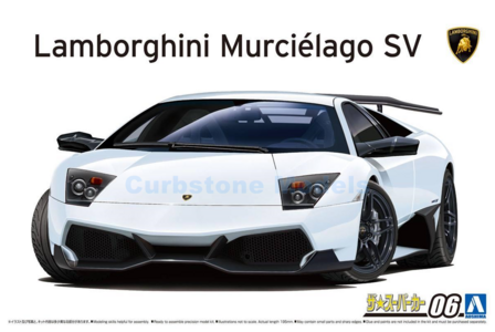 Bouwpakket 1:24 | Aoshima AO05901 | Lamborghini Murcielago LP670.4 White 2009