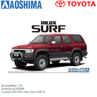 Bouwpakket 1:24 | Aoshima AO05698 | Toyota VZN130G Hilux Surf SSR-X