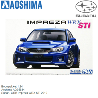 Bouwpakket 1:24 | Aoshima AO05834 | Subaru GRB Impreza WRX STI 2010