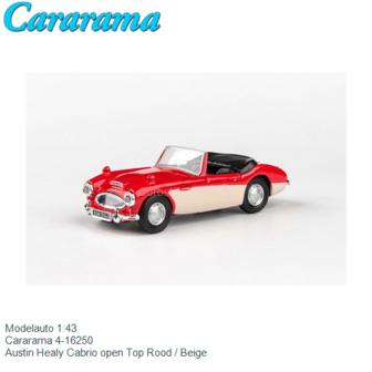 Modelauto 1:43 | Cararama 4-16250 | Austin Healy Cabrio open Top Rood / Beige