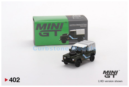 Modelauto 1:64 | MiniGT MGT00402 | Land Rover Defender 90 Pickup Bronze Green